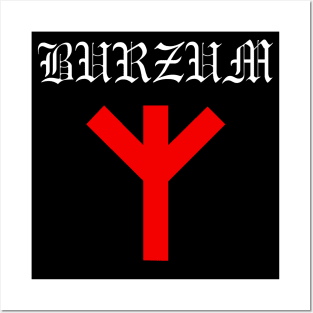 Burzum Algiz Life Rune | Black Metal Posters and Art
